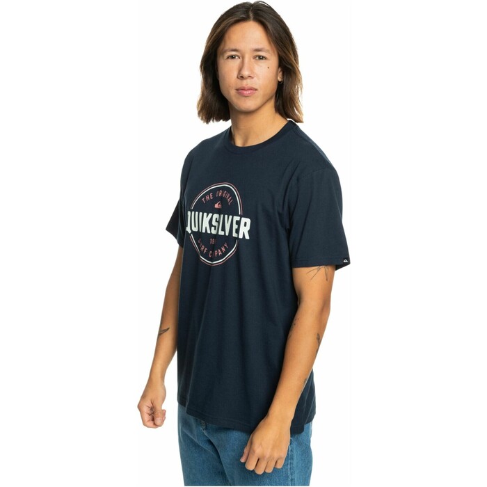 2024 Quiksilver Mens Circle Up T-shirt EQYZT07680 - Navy Blazer